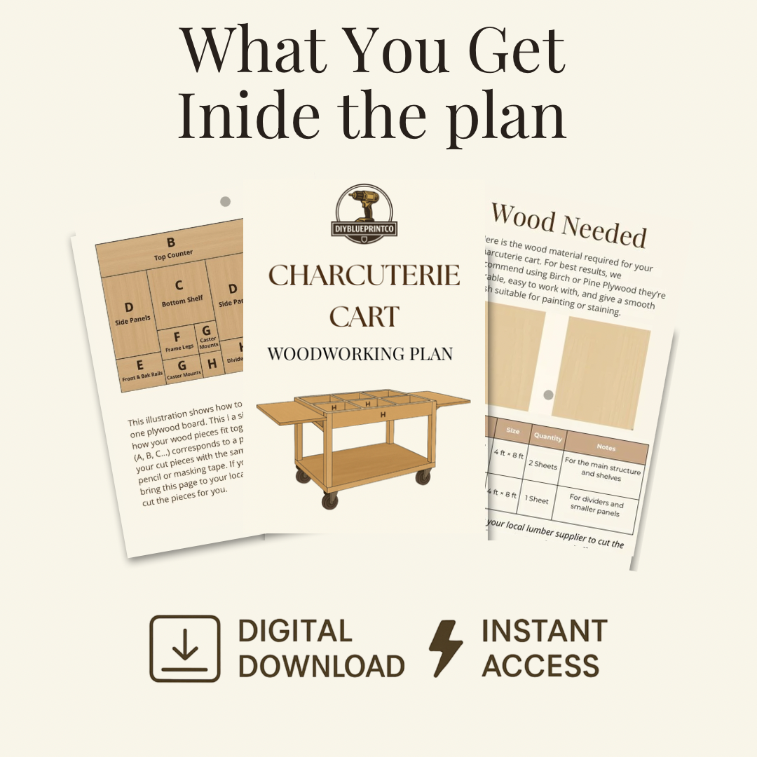 Charcuterie Cart Woodworking Plans – Build & Start Your Profitable Food Cart Business